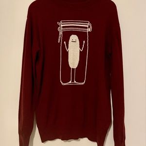 Pickle Jar sweatshirt / sweater crew neck Graniph Japan - unusual canned pickles